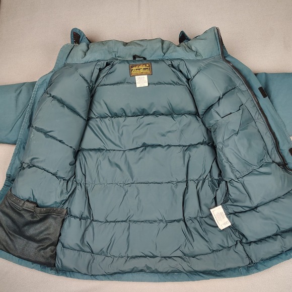 Vintage Eddie Bauer Goose Down Parka Mens Medium Forest Green Hooded Coat USA - Picture 11 of 14